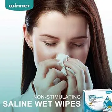 Winner Sterile Saline Wipes for Sensitive Skin and Personal Care