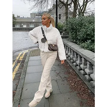 JIKAL Women's Oversized Teddy Jacket - Warm and Stylish