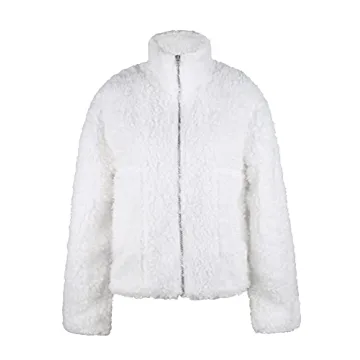 JIKAL Women's Oversized Teddy Jacket - Warm and Stylish