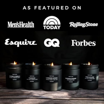 Premium Smoke & Vanilla Candle for Men | 45 Hour Burn Time