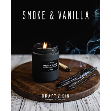 Premium Smoke & Vanilla Candle for Men | 45 Hour Burn Time