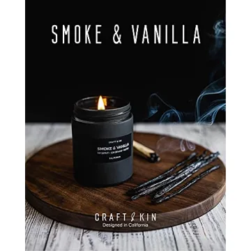 Premium Smoke & Vanilla Candle for Men | 45 Hour Burn Time