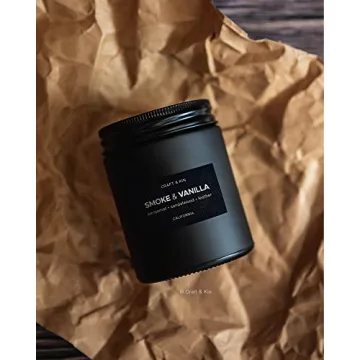 Premium Smoke & Vanilla Candle for Men | 45 Hour Burn Time
