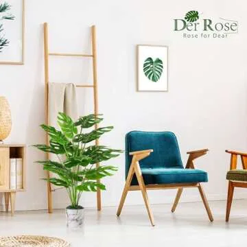 Der Rose 28" Fake Monstera Plant for Home Decor
