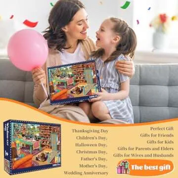 TangMosaic Puzzle for Adults 1000 Pieces, Jigsaw Puzzle Challenging Night Game, Windowsill Cat Puzzles No Dust, Home Decoration, Family Puzzle for Adults, Party Toy for Men Women Parents Kids