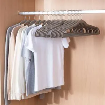ELONG HOME Velvet Hangers - 50 Pack Non-Slip Slim Design