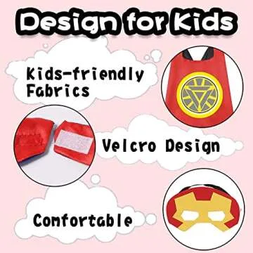 Superhero Dress-Up Costumes for Kids Age 3-7 - 6 Pcs