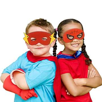 Superhero Dress-Up Costumes for Kids Age 3-7 - 6 Pcs