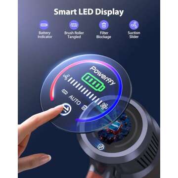 Cordless Vacuum Cleaner with 40KPA Powerful Suction