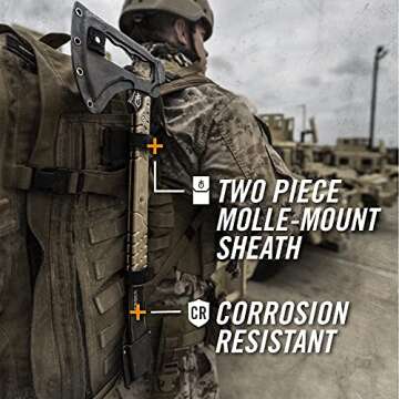 Gerber Downrange Tactical Tomahawk Multitool Axe with Sheath