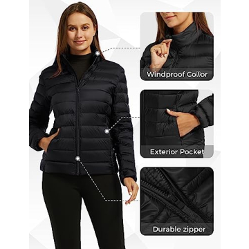 Wantdo Women's Packable Down Jacket for Travel and Style
