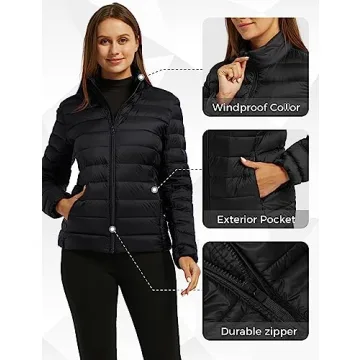 Wantdo Women's Packable Down Jacket for Travel and Style