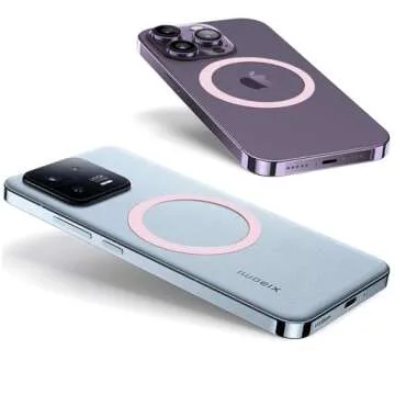 TENOC Universal Metal Ring Sticker for Magnetic Charger Compatible with iPhone/Samsung/Android All Cellphones, Magnetic Mount/Phone Holder Conversion Accessories, 3Pcs, Pink