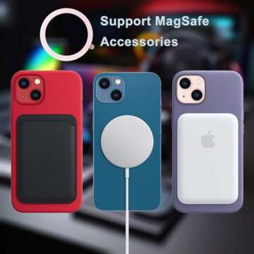 TENOC Universal Metal Ring Sticker for Magnetic Charger Compatible with iPhone/Samsung/Android All Cellphones, Magnetic Mount/Phone Holder Conversion Accessories, 3Pcs, Pink