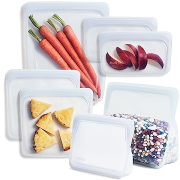 Stasher Platinum Silicone Reusable Storage Bags | Eco-Friendly 7-Pack