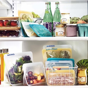 Stasher Silicone Reusable Bags, Eco-friendly 7-Pack