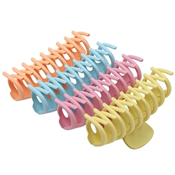 SHALAC 4PCS Large Hair Clips for Thick Hair - Strong Hold, Stylish & Comfortable