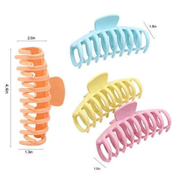 SHALAC Strong Hold Large Hair Clips for Thick Hair 4PCS