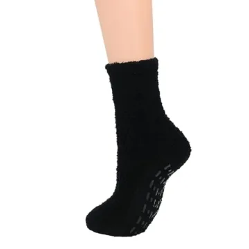 Zando Women's Non-Slip Fuzzy Socks - Cozy Winter Comfort