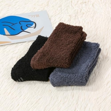 Zando Women's Non-Slip Fuzzy Socks - Cozy Winter Comfort