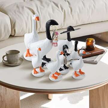 GRAPMKTG Magnetic Goose Key Holder Cute Home Decor Kawaii Room Office Table Desk Decor Aesthetic Fun...