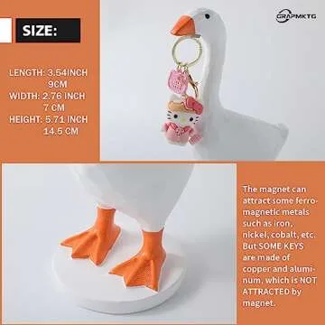 GRAPMKTG Magnetic Goose Key Holder Cute Home Decor Kawaii Room Office Table Desk Decor Aesthetic Funny Bedroom Decor Housewarming Gifts for Women Men1 Pack Small