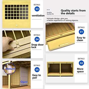 Pigeon Cage for Pairing and Nesting | Durable & Versatile