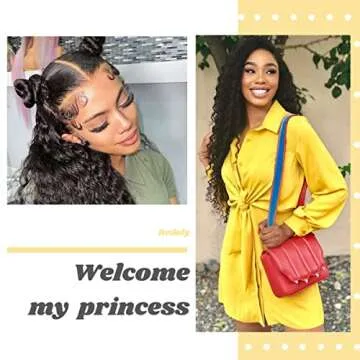 Redoly 13x4 Deep Wave HD Transparent Lace Front Wigs Pre Plucked with Baby Hair 180% Density Brazilian Human Hair Wigs for Black Woman Glueless Natural Hairline Bleached Knots Wet and Wavy 26 inch