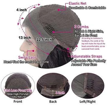 Redoly 13x4 Deep Wave HD Transparent Lace Front Wigs Pre Plucked with Baby Hair 180% Density Brazilian Human Hair Wigs for Black Woman Glueless Natural Hairline Bleached Knots Wet and Wavy 26 inch