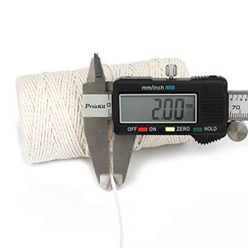 328 Feet 2MM Natural Cotton String for Crafts,Gift Wrapping Twine,Arts & Crafts, Home Decor, Gift Pa...