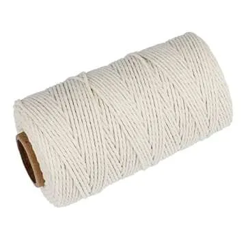 328 Feet 2MM Natural Cotton String for Crafts,Gift Wrapping Twine,Arts & Crafts, Home Decor, Gift Packaging (Beige)