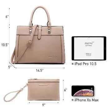 Stylish Women's Handbag with Wristlet for Work or Travel