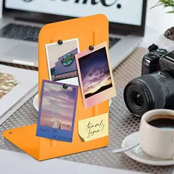Acrimet Premium Metal Bookends - Stylish and Durable