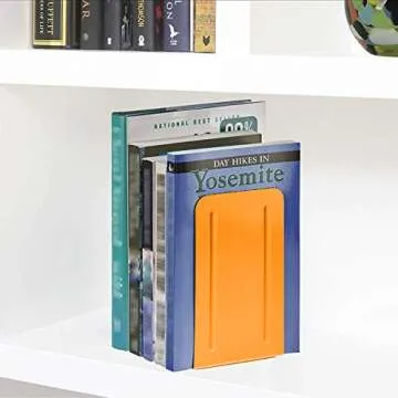 Acrimet Premium Metal Bookends - Stylish and Durable