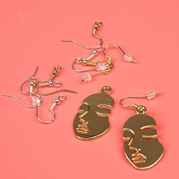 925 Sterling Silver Gold Earring Hooks for Jewelry Making