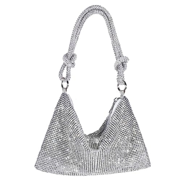 Stunning Rhinestone Purse Sparkly Evening Clutch for Parties, Weddings, and More