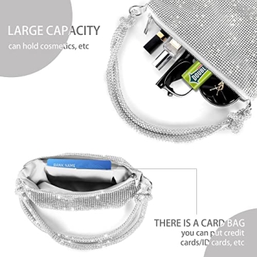 Sparkly Rhinestone Purse for Evening Events and Parties