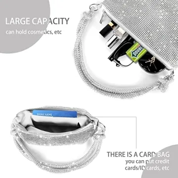 Sparkly Rhinestone Purse for Evening Events and Parties