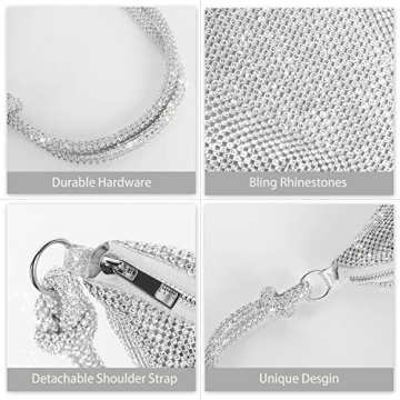 Sparkly Rhinestone Purse for Evening Events and Parties