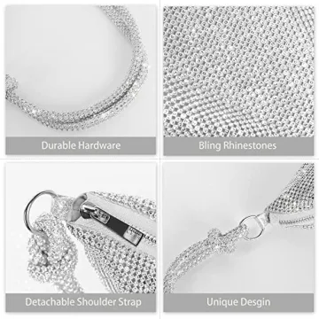 Sparkly Rhinestone Purse for Evening Events and Parties