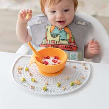 Bumkins Baby Silicone Sensory Placemat for Easy Weaning