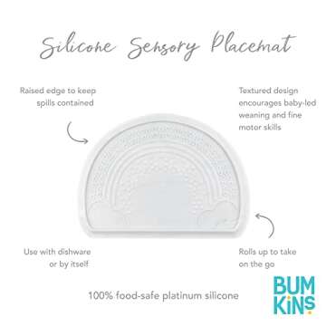 Bumkins Baby Silicone Sensory Placemat for Easy Weaning