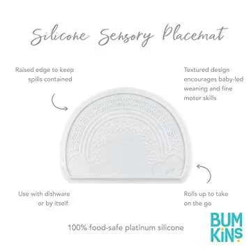 Bumkins Baby Silicone Sensory Placemat for Easy Weaning