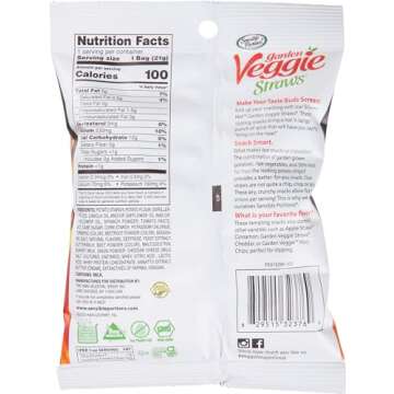 Sensible Portions Garden Veggie Straws, Screamin' Hot, 0.75 Oz (Pack of 24)