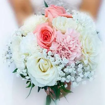 Luyue 10PCS Artificial Roses Flower with Stems Slik Fake Flowers Bouquet Realistic Long Stem Faux Rose for Wedding Home Decor