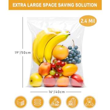 Heavy Duty Storage Bags for Food and Travel Organization