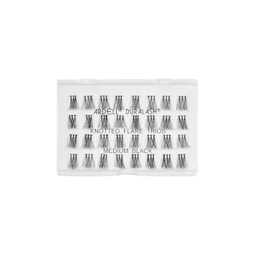 Ardell False Eyelashes Individual Lashes Trios Medium Black, Reusable DIY Lash Clusters, Eyelash Extensions, 4 Pack