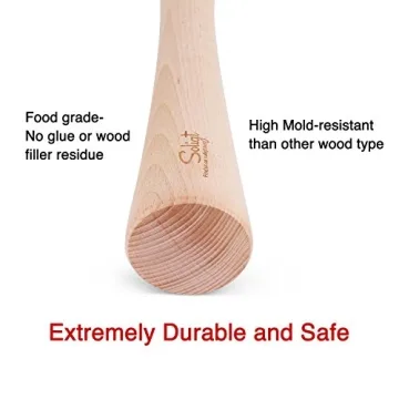 SOLIGT 12" Sauerkraut Pounder for Easy Fermentation