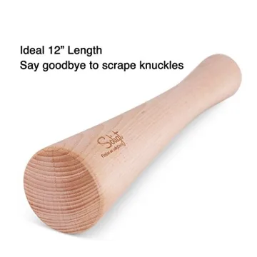 SOLIGT 12" Sauerkraut Pounder for Easy Fermentation