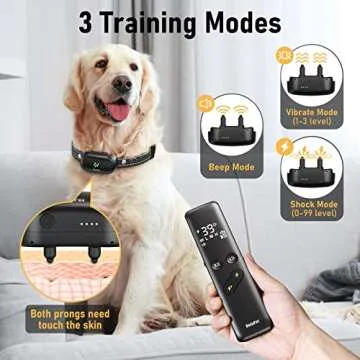 Dog Training Collar - 2 Dogs Shock Collar for Large Dog with Remote 1600ft, 3 Training Modes, Rechar...